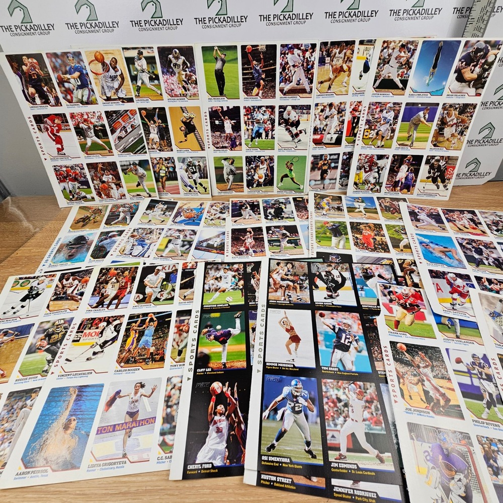 Sports Illustrated Uncut Cards Sports 16 Sheet Lot Tom Brady Tiger Woods 2000s - Picture 2 of 6